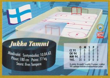 1995 Semic Ice Hockey (Finnish) #30 Jukka Tammi Back