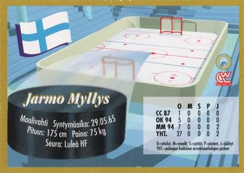 1995 Semic Ice Hockey (Finnish) #35 Jarmo Myllys Back