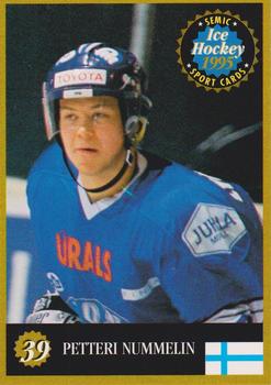 1995 Semic Ice Hockey (Finnish) #39 Petteri Nummelin Front