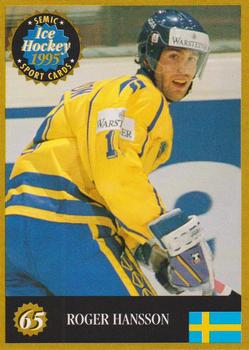 1995 Semic Ice Hockey (Finnish) #65 Roger Hansson Front