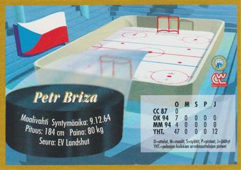 1995 Semic Ice Hockey (Finnish) #140 Petr Briza Back