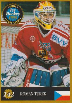 1995 Semic Ice Hockey (Finnish) #142 Roman Turek Front