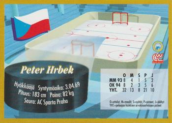 1995 Semic Ice Hockey (Finnish) #163 Petr Hrbek Back