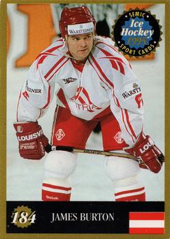 1995 Semic Ice Hockey (Finnish) #184 James Burton Front