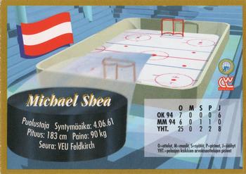 1995 Semic Ice Hockey (Finnish) #185 Michael Shea Back