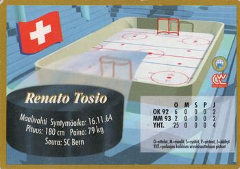 1995 Semic Ice Hockey (Finnish) #189 Renato Tosio Back