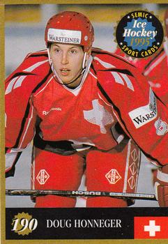 1995 Semic Ice Hockey (Finnish) #190 Doug Honegger Front