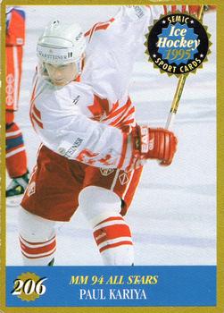 1995 Semic Ice Hockey (Finnish) #206 Paul Kariya Front