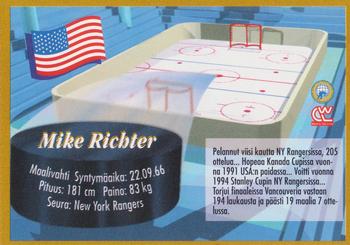 1995 Semic Ice Hockey (Finnish) #218 Mike Richter Back