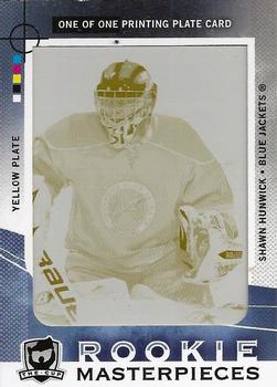 2012-13 Upper Deck The Cup - Printing Plates SP Game Used Yellow #SPGU-116 Shawn Hunwick Front