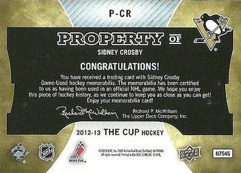 2012-13 Upper Deck The Cup - Property Of #P-CR Sidney Crosby Back