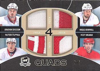 2012-13 Upper Deck The Cup - Quads Patches #C4-DRW Jonathan Ericsson / Niklas Kronwall / Valtteri Filppula / Riley Sheahan Front