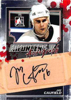 2013-14 In The Game Enforcers - Autographs #A-JC Jay Caufield Front