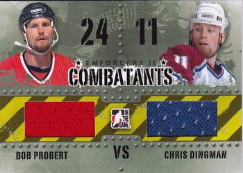 2013-14 In The Game Enforcers - Combatants Jersey Duals #C-24 Bob Probert / Chris Dingman Front