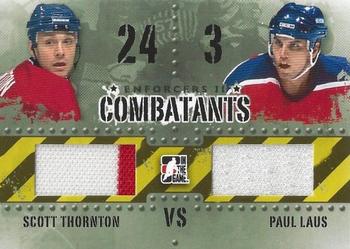 2013-14 In The Game Enforcers - Combatants Jersey Duals #C-19 Scott Thornton / Paul Laus Front