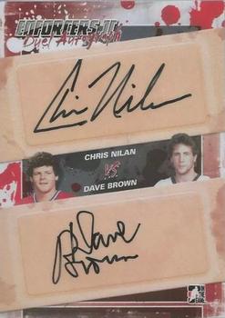 2013-14 In The Game Enforcers - Duel Autographs #DA-CNDB Chris Nilan / Dave Brown Front