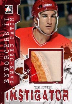 2013-14 In The Game Enforcers - Instigator Jerseys Patches Red #IM-10 Tim Hunter Front