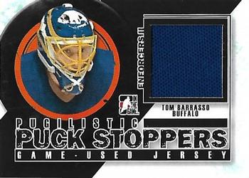 2013-14 In The Game Enforcers - Pugilistic Puck Stoppers Jerseys #PPSM-01 Tom Barrasso Front