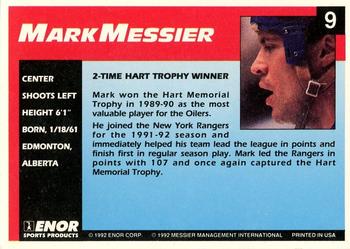 1992-93 Enor Mark Messier #9 Mark Messier Back