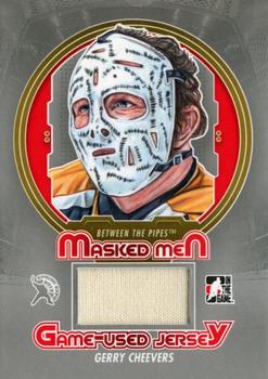 2012-13 In The Game Between The Pipes - Masked Men 5 Memorabilia Toronto Spring Expo Silver #BTPR-02 Gerry Cheevers Front