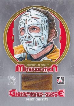 2012-13 In The Game Between The Pipes - Masked Men 5 Memorabilia Toronto Spring Expo Silver #BTPR-04 Gerry Cheevers Front