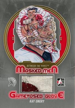 2012-13 In The Game Between The Pipes - Masked Men 5 Memorabilia Toronto Spring Expo Silver #BTPR-06 Ray Emery Front