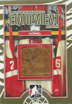 2012-13 In The Game Motown Madness - Equipment Room Memorabilia Gold #ER-09 Gordie Howe Front
