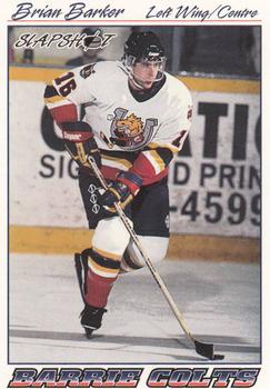 1995-96 Slapshot OHL #20 Brian Barker Front