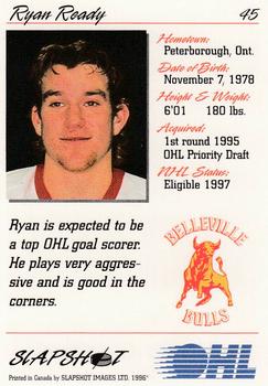 1995-96 Slapshot OHL #45 Ryan Ready Back