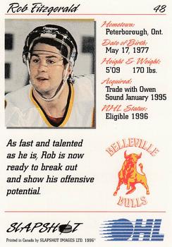 1995-96 Slapshot OHL #48 Rob Fitzgerald Back