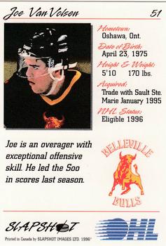 1995-96 Slapshot OHL #51 Joe Van Volsen Back