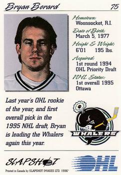 1995-96 Slapshot OHL #75 Bryan Berard Back