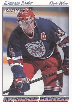 1995-96 Slapshot OHL #135 Duncan Fader Front