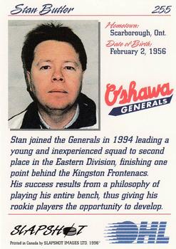 1995-96 Slapshot OHL #255 Stan Butler Back