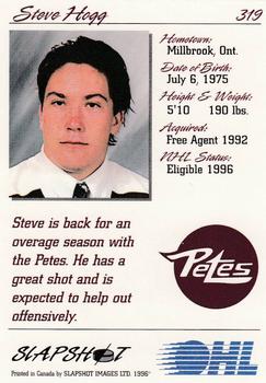 1995-96 Slapshot OHL #319 Steve Hogg Back