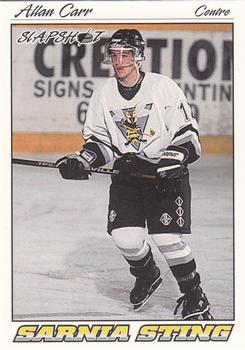1995-96 Slapshot OHL #334 Allan Carr Front
