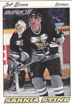 1995-96 Slapshot OHL #347 Jeff Brown Front