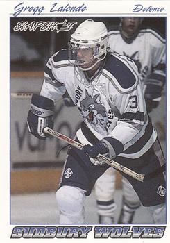 1995-96 Slapshot OHL #384 Gregg Lalonde Front
