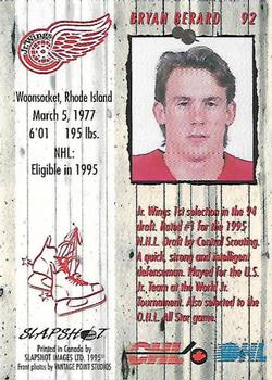 1995-96 Slapshot Memorial Cup #92 Bryan Berard Back
