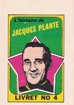 1971-72 O-Pee-Chee - Booklets French #4 Jacques Plante Front