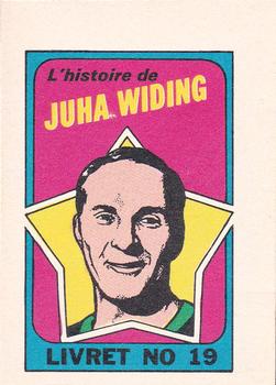 1971-72 O-Pee-Chee - Booklets French #19 Juha Widing Front