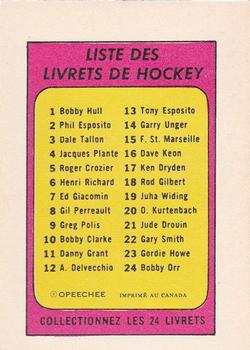 1971-72 O-Pee-Chee - Booklets French #22 Gary Smith Back