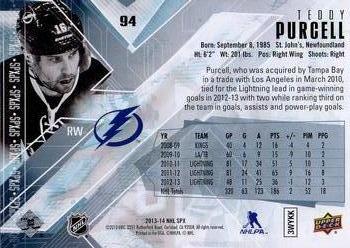 2013-14 SPx #94 Teddy Purcell Back