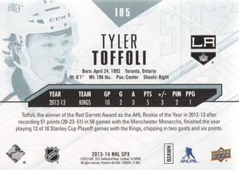 2013-14 SPx #105 Tyler Toffoli Back