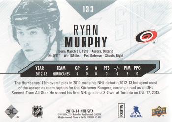 2013-14 SPx #133 Ryan Murphy Back