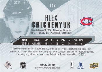 2013-14 SPx #147 Alex Galchenyuk Back