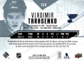 2013-14 SPx #153 Vladimir Tarasenko Back