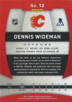2013-14 Panini Totally Certified #12 Dennis Wideman Back