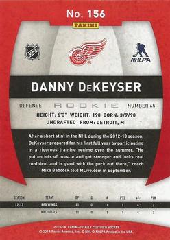 2013-14 Panini Totally Certified #156 Danny DeKeyser Back