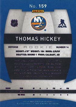 2013-14 Panini Totally Certified #159 Thomas Hickey Back